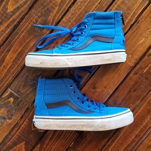 Blue VANS high top zipper